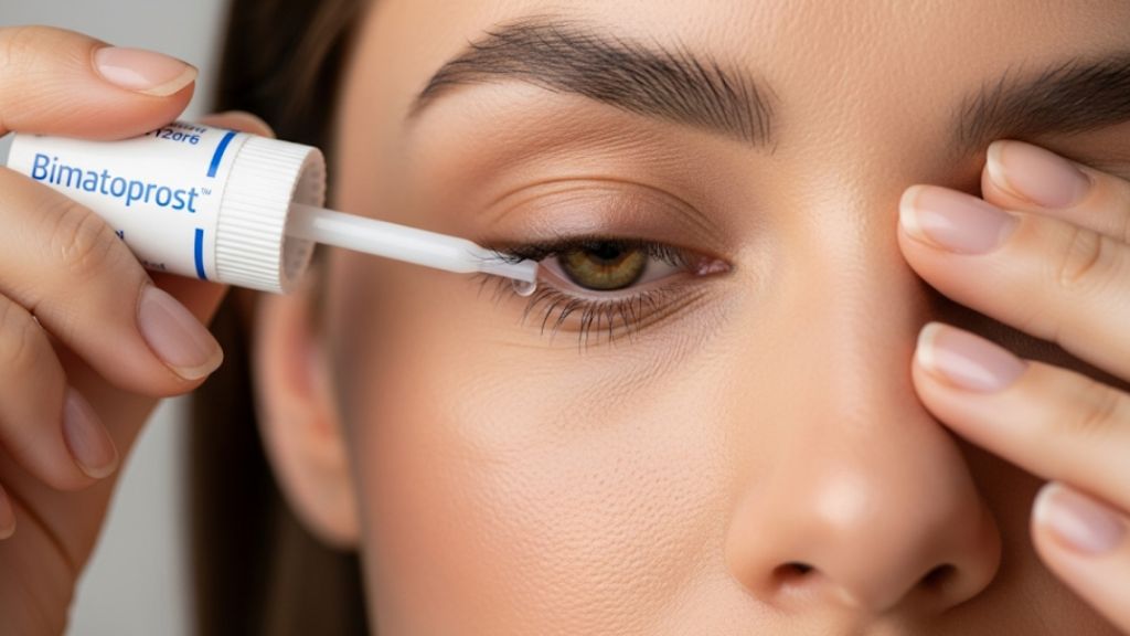 Bimatoprost para reducir la presión ocular.