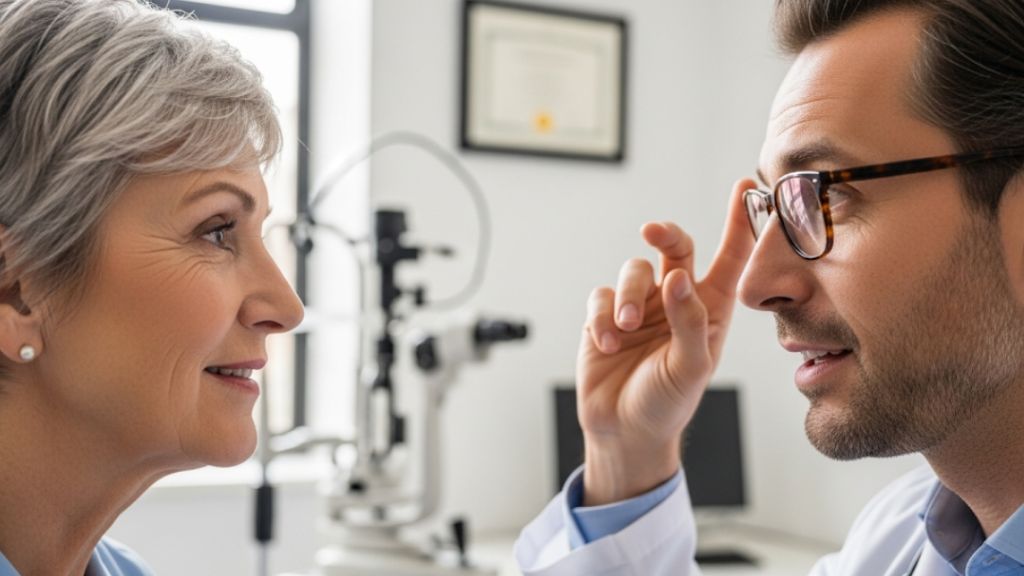 consulta oftalmológico con especialista en glaucoma.