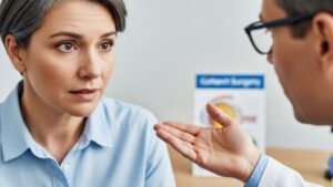 <p>¿Preocupado por la cirugía de cataratas? Descubre los riesgos reales, desde complicaciones raras hasta problemas comunes.</p>
