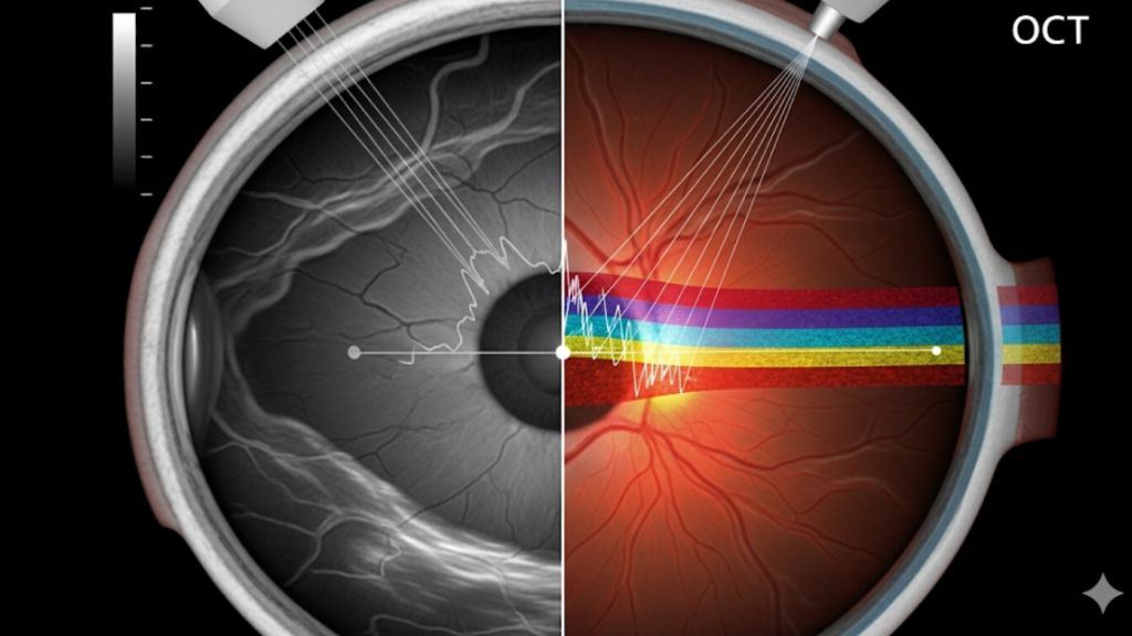 Diferencia entre una ecografía ocular y una OCT