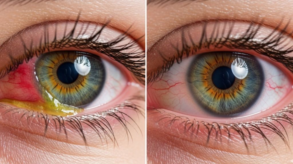 Ojo inflamado yvs. Ojo con infección