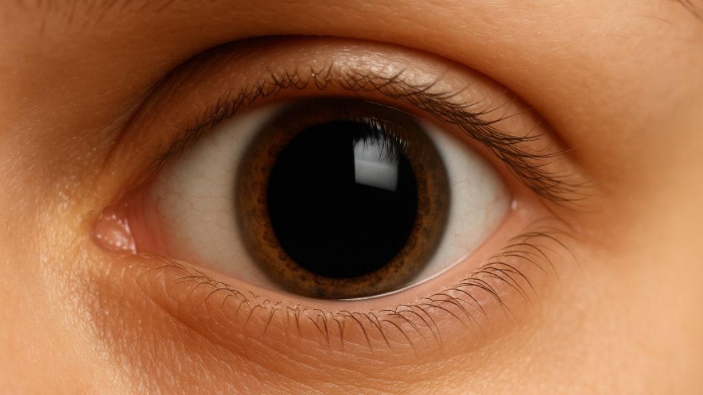 Pupilas dilatadas en el ojo