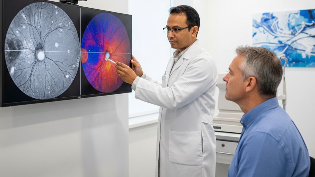 Retinografía angiografía ocular proteger visión