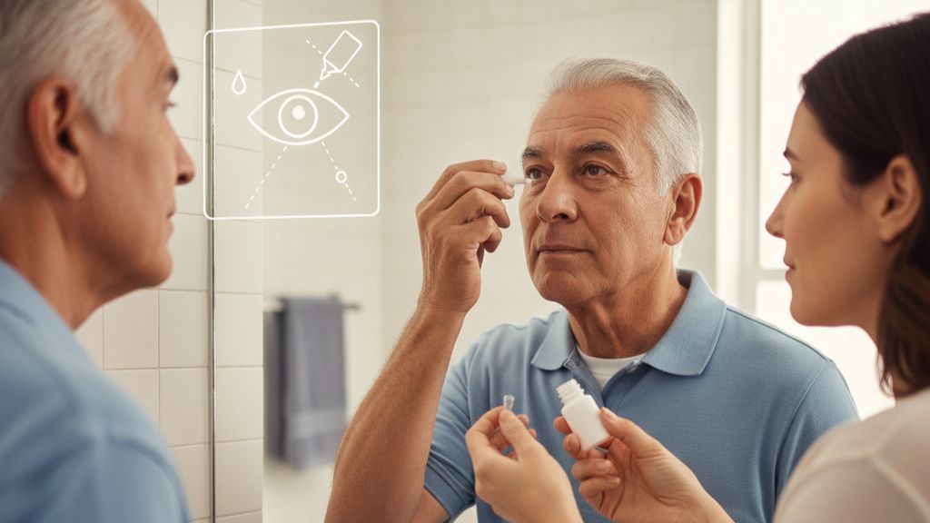 Errores comunes aplicar gotas glaucoma adultos mayores