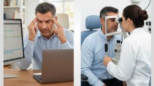 <p>¿Sientes presión en los ojos o dolor en la frente? Descubre cómo diferenciar el estrés de la presión ocular elevada y cuándo acudir al oftalmólogo.</p>
